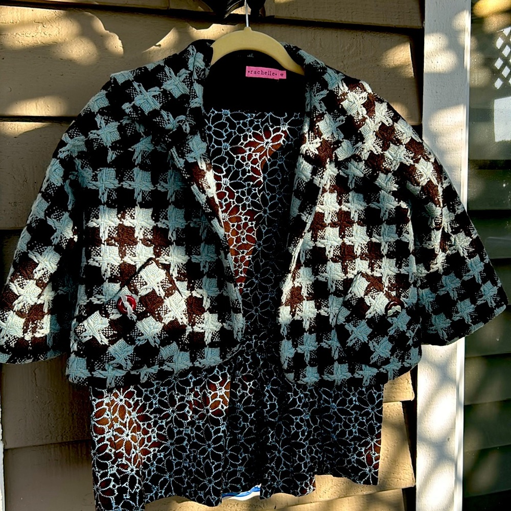 Frsize38 US 4, frm European designer Rachelle skirt&jacket suit wool&cotton